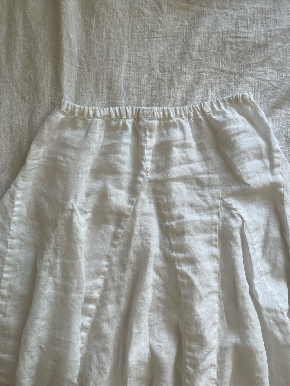 CP Shades Fanny 100% Linen White Midi Skirt - Picture 10 of 13